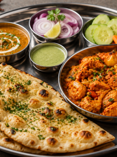 Chicken Chur Chur Naan Thali
